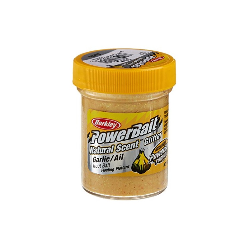 Berkley PowerBait Natural Glitter Trout Bait , Yellow, Jar