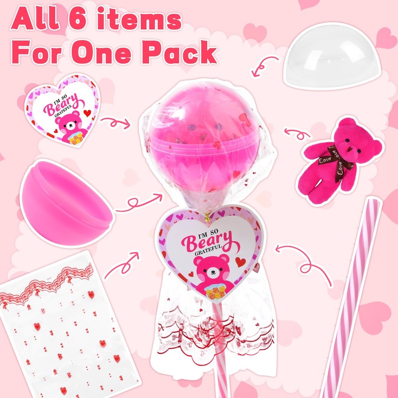 Valentines Day Gifts for Kids Classroom, 30 Packs valentines lollipop