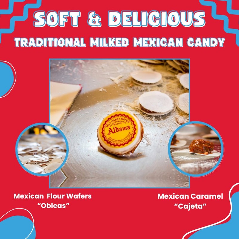 ALDAMA Mini Obleas Milk Candy Wafers – Traditional Mexican Cajeta