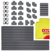 3 Panels Safety Barricade 5.8FT Foldable Security Sign Barrier Gate