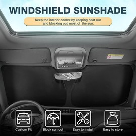 Cartist Custom Fit for Windshield Sun Shade Dodge Caravan 2010-2020 Accessories Foldable Car Front Window Sunshade (Not for Dodge Grand Caravan)
