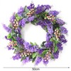 Simulation Lavender Wreath Silk Cloth Artificial Lavender Flower Wreath Front
