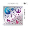 BENECREAT Fantasy Theme Stainless Steel Stencil, 6x6 inch Moon Cat