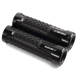 Universal 7/8" 22mm Motorcycle Powersports CNC Handlebar Grips for Kawasaki Vulcan S 650 VN650 2015-2023 (Black)