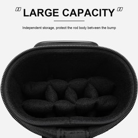 TROUFY 12-Hole Premium Nylon Pool Cue Case – Holds 8 Shafts & 4 Butts, Durable Double Shoulder Strap Design with 3 External Pockets (Black/Blue) (Black)