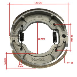 Scooter GY6 150cc Front BRAKE PADS and Rear DRUM SHOE SET Ceramic Stock Replacement Kit