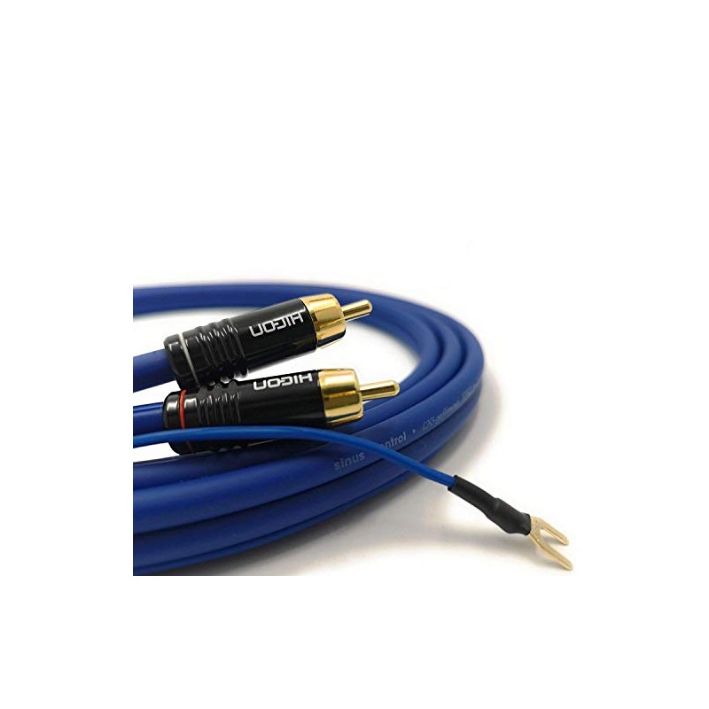 Phono Cable 75 cm with Extra Long Earth Cable Shielded