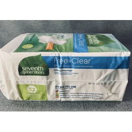 Seventh Generation Super Long Ultra Thin with Wings Pads Free & Clear 32 Count
