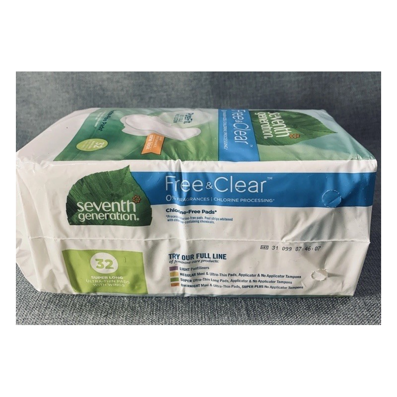 Seventh Generation Super Long Ultra Thin with Wings Pads Free