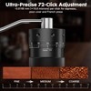 COOL KNIGHT Manual Coffee Grinder, 7-Edge SUS420 Stainless Steel Conical