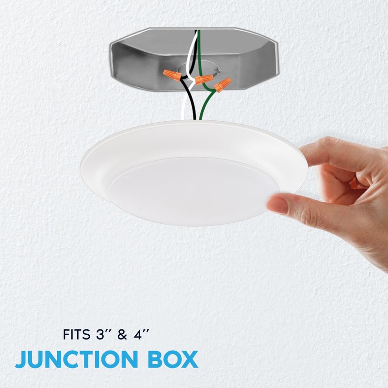 LUXRITE 6 Inch LED Disk Lights, Dimmable Flush Mount Ceiling