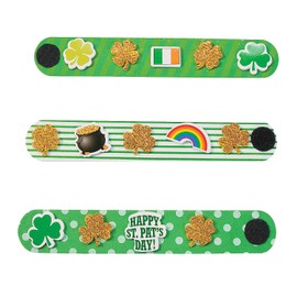 St. Patrick's Day Foam Bracelets Ck - Crafts for Kids and Fun Home Activities