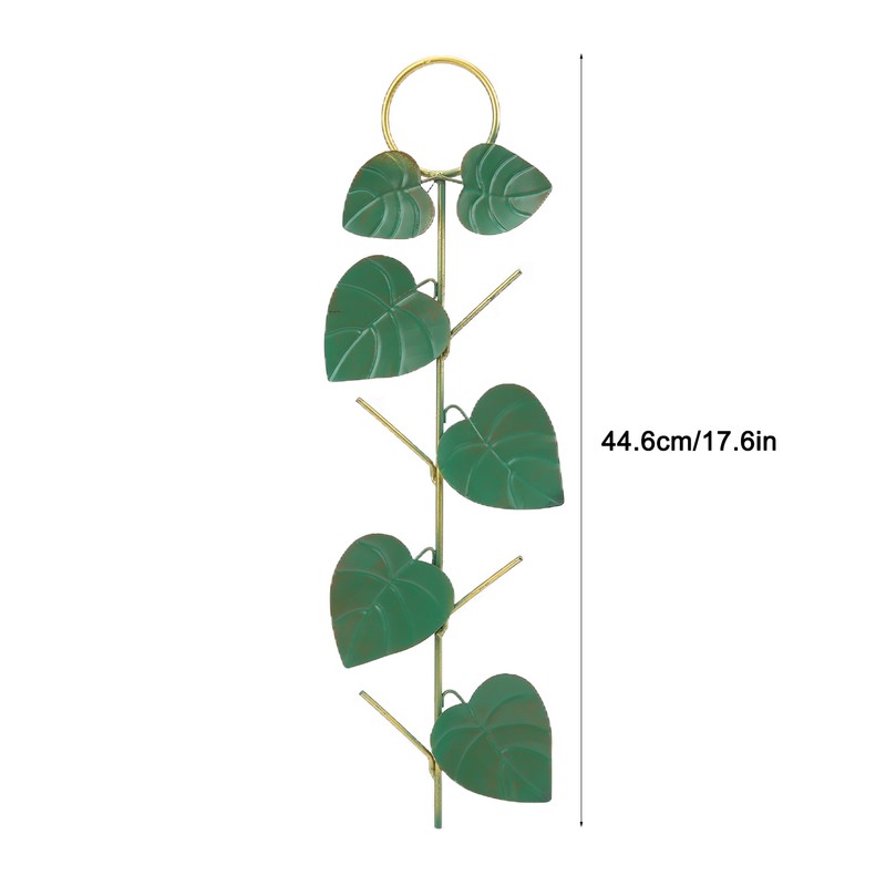 Birds Feeder Hanging Metal Green Leaf Shape Hummingbirds Feeder for