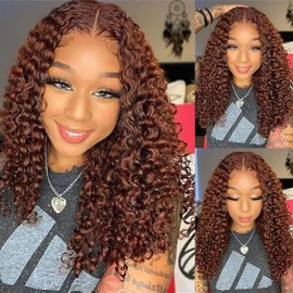 20 Inch Chocolate Brown Lace Front Wig Human Hair 13x6 200 Density Deep Wave Hd Lace Front Glueless Wigs Curly Wig Human Hair Pre Plucked Pre Cut With Baby Hair