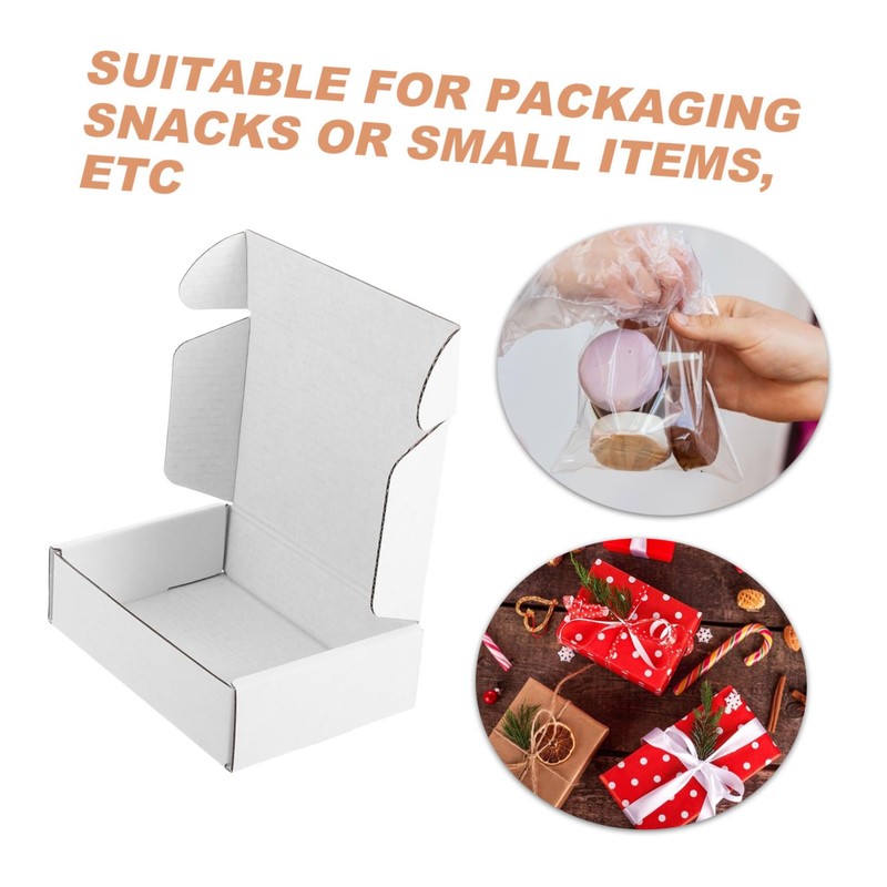 Operitacx 6pcs White Cardboard Shipping Boxes for Mailing and Packing
