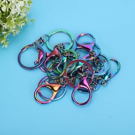 9Pcs Keyring Chain Colorful Iron Hanging Buckle Swivel Snap Hook Lobster Clasp Hardware Accessories DIY Jewelry Handbag Supplies