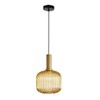 I-xun Glass Pendant Light Modern Pendant Lighting Fitting Drop Ceiling Hanging Lamp Shade Amber (M)