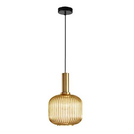 I-xun Glass Pendant Light Modern Pendant Lighting Fitting Drop Ceiling Hanging Lamp Shade Amber (M)