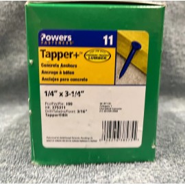 Hillman Concrete Screw Anchors 1/4" x 3-1/4" Long  Flat Head Phillips   by Hillman