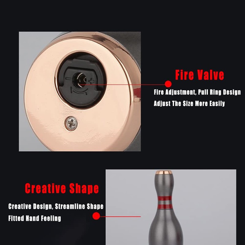 WEQTETJU Torch Lighter, Cool, Unique Bowling Ball Lighter, Adjustable, Refillable,