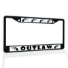 Fastasticdeals Metal Insert License Plate Frame Outlaw Weatherproof Car Accessories
