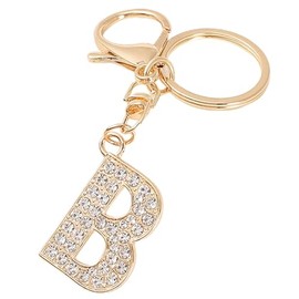 HAORQEE Alphabet Keychain Initial Letter Keyring Gifts for Women Teenage Girls, Cute Crystal Glitter Sparkling Key Ring Handbags Charm Accessories(T)