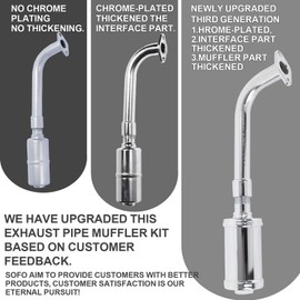 Exhaust Pipe Muffler with Jet Kit for Predator 212cc 196cc 224cc Engine for Coleman CT200U BT200X, Baja MB200, Mini Bike Go Kart Performance Parts