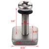 VTurboWay 316 Stainless Steel Fin Screw and Plate for Surf