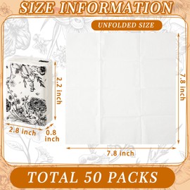 50 Bulk Funeral Favors Memorial Facial Tissues Funeral Facial Tissue Pack for Guests 3 Ply Black Floral Tissue Pocket Size Memorial Favors Travel Size Tissue Packs for Funeral Family Friends