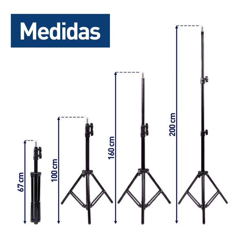 Bluelander Tripie Universal Camara Y Aro De Luz Extendible De