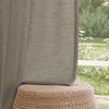 Pinch Pleated Semi Sheer Linen Curtains 108 Inches Long, Taupe