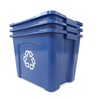 Rubbermaid Commercial Products Stackable Recycling Bin, 14 Gallon, Blue Storage