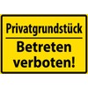 Schatzmix Tin Sign Warning Sign Privatgrundstück Betreten verboten Metal Sign