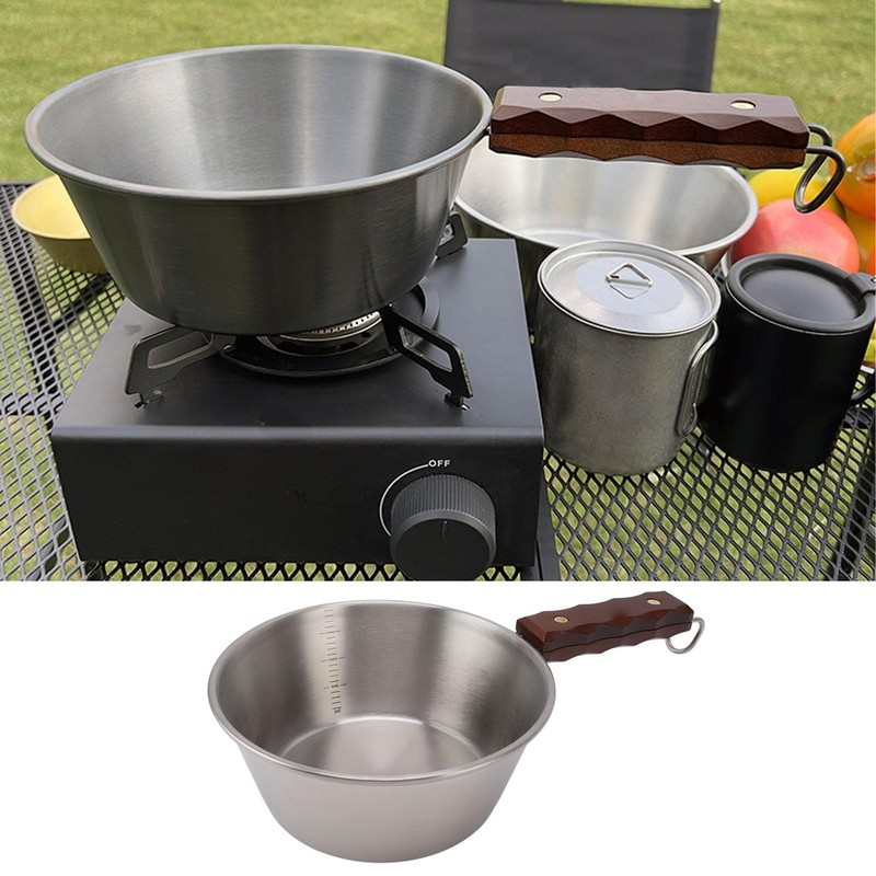 Camping Skillet, Outdoor Skillet Rustproof Easy to Hold Portable for