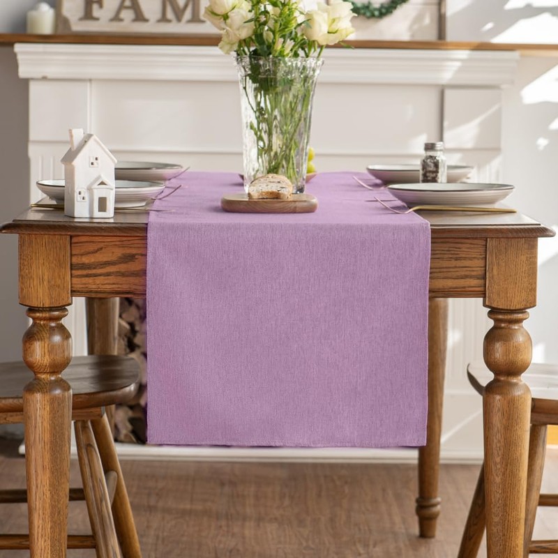 Artoid Mode Pink Washable Table Runner, Seasonal Holiday Kitchen Dining