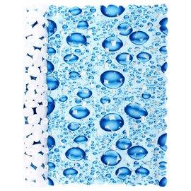 Brandseller Bath Mat Shower Mat with 4 Print Designs Pink, Shells and Water Droplets, 53 x 53 cm and 70 x 36 cm