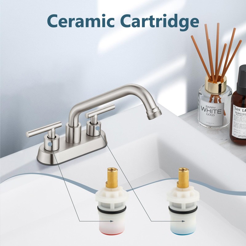 Aolemi Utility Sink Faucet 4 Inch Centerset, Laundry Sink Faucets