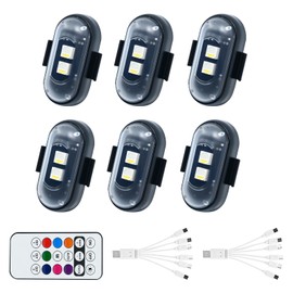 DHDBDUB 1PCS Wireless LED Lights for car，with Remote Control, high brightness wireless led strobe light 8 Colors USB Charge IP65 Waterproof Anti-Collision for Car Motorcycle Aircraft Bike