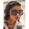 SA106 Womens Extra Oversized Round Designer Fashion Exposed Lens Butterfly