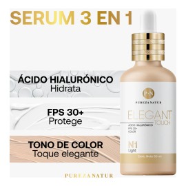 Serum Facial Ácido Hialurónico + Fps 30 + Tono Elegant Touch