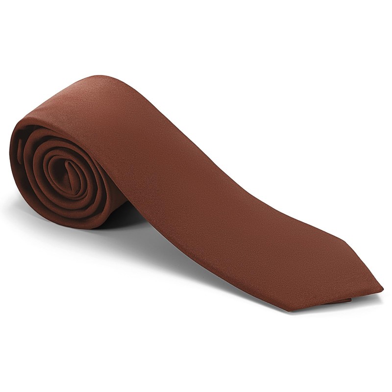 Junmaxroad Mens Tie Set Solid Color 3.15" (8CM) Rust Formal