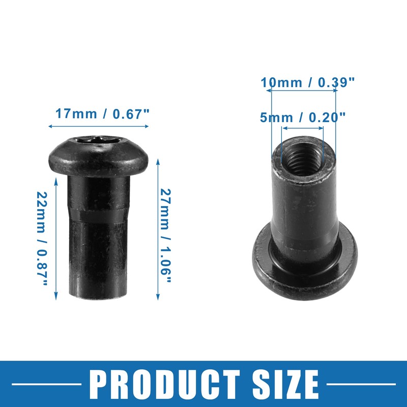 A ABSOPRO Door Hinge Nuts Anti Rust Hinge Lock Bolts