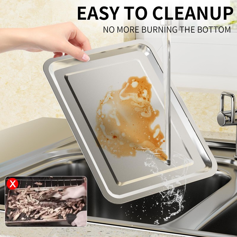 Air Fryer Basket, OPENICE 2 Set Air Fryer Pan and