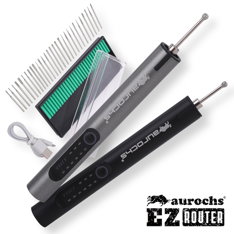aurochs 充電式 リューター ミニルーター プラモデル 工具 3段変速 照明付き TYPE-C 小型