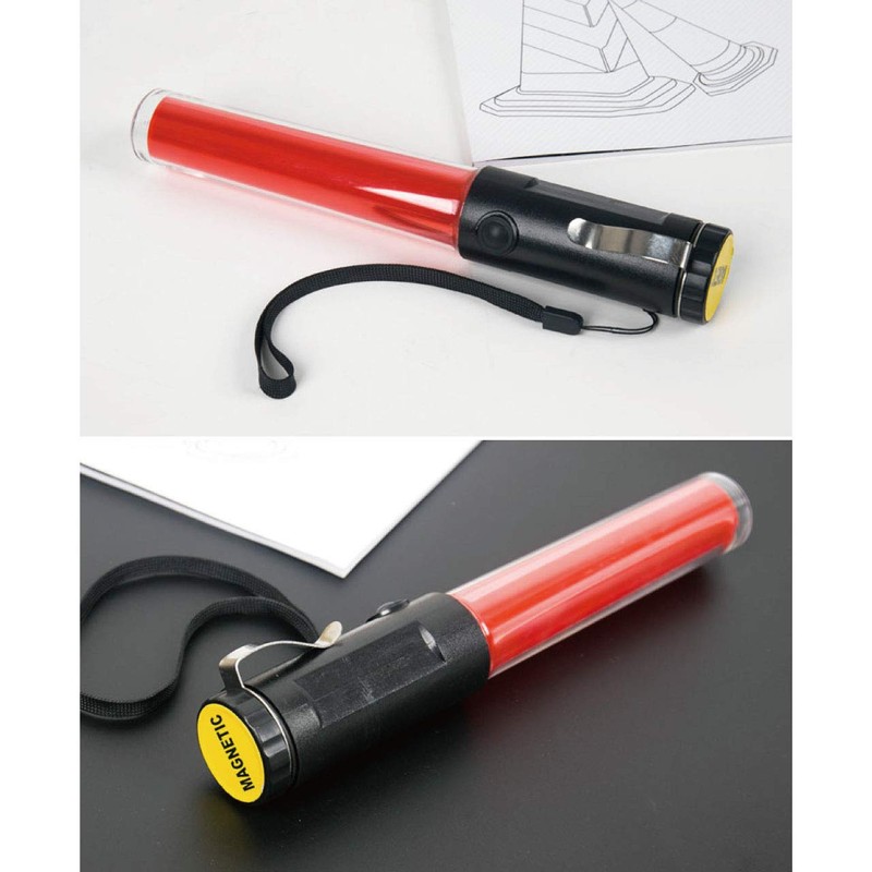 Felimoa LED Guide Light Stick, Red Light, Flashing, Multi-functional, Security,
