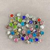 Juland Pack of 48 Crystal Birthstone Pendants Mixed Round Charms