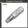 HARFINGTON 2pcs Square Head Screwdriver Bits 1/4" Hex Shank SQ3