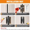Lipshome 7" Hidden Door Hinge/Concealed Hinges,Invisible Hinges,Invisible Door Silent 180