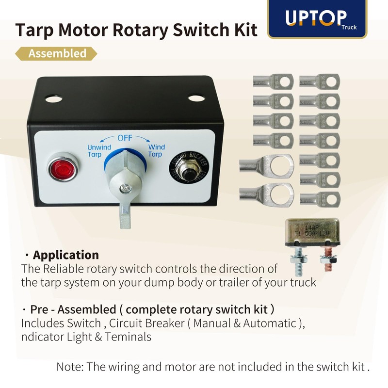UPTOP Electronic Switch Tarp Motor Rotary Switch Kit Replaces 5540710