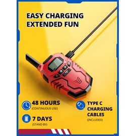 Inspireyes Walkie Talkies Toys for Kids Rechargeable, Long Range 2 Way Radio, Outdoor Beach Camping Road Trip Role Play Toys for 3 4 5 8-12 Year Old Boys Birthday Xmas Gift for Kids, 3 Pack